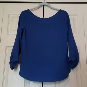 Massimo dutti blue women ruched top